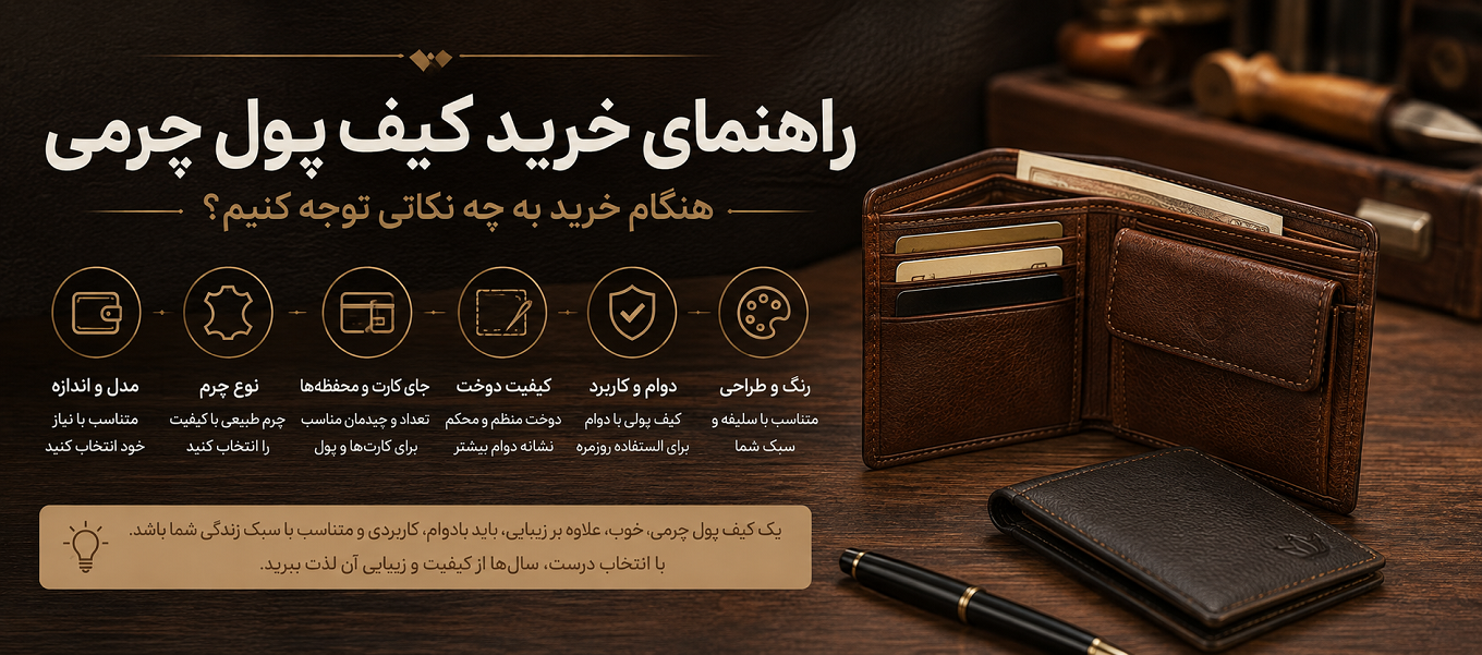 راهنمای خرید کیف پول چرمی؛ هنگام خرید به چه نکاتی توجه کنیم؟
